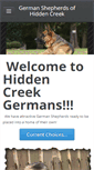 Mobile Screenshot of hiddencreekgermans.com
