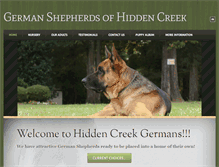 Tablet Screenshot of hiddencreekgermans.com